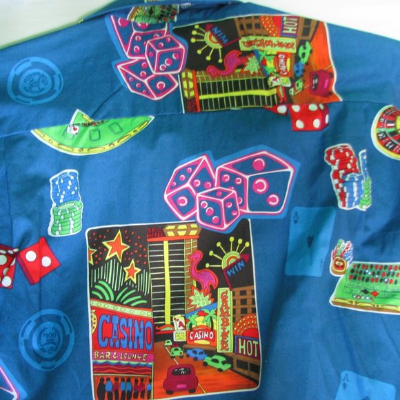Vintage Gambling Themed Hawaiian Shirt - Picture 5 of 7